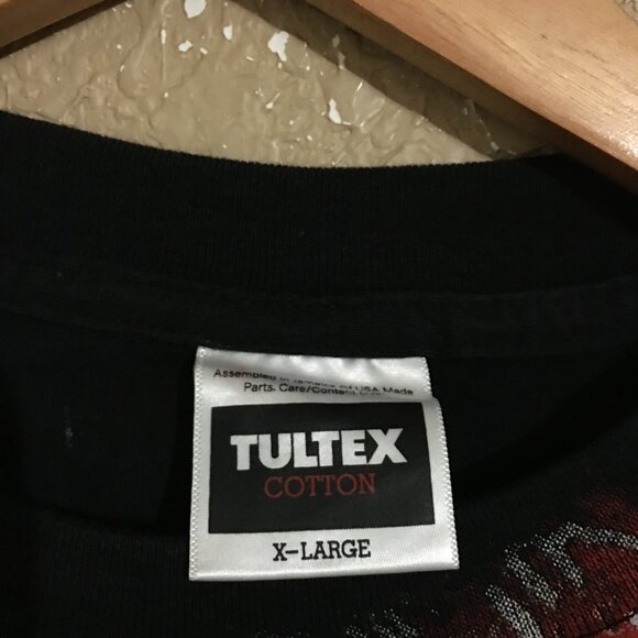 Nirvana Kurt Cobain Flame All Over Print AOP Black T-Shirt XL Tultex - Picture 3 of 6